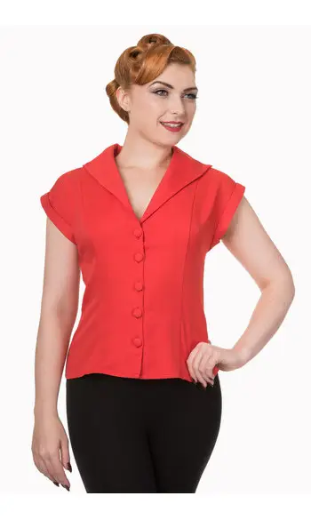blouse rouge 40's