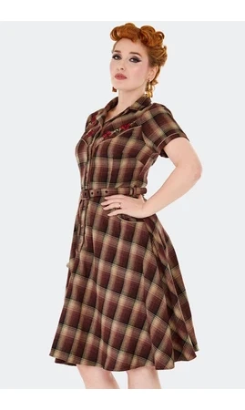 Robe chemise évasée de style occidental