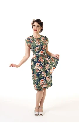 Veronica Tea Dress Années 40 - Tiki