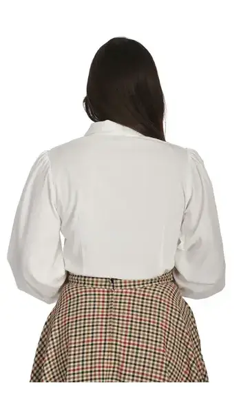 JANE SPOT BLOUSE blanc cassé