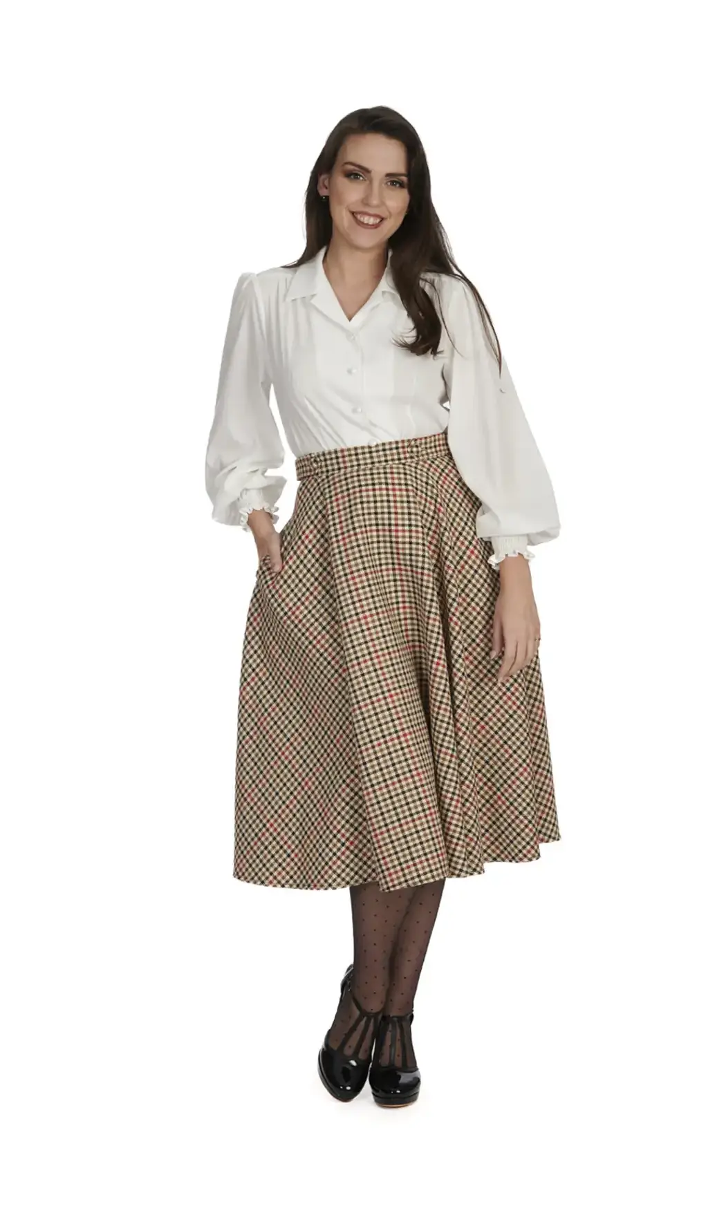 JANE SPOT BLOUSE blanc cassé