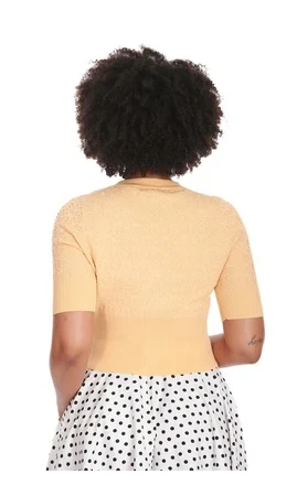 Cardigan jaune LOVE HEART