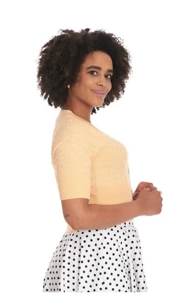 Cardigan jaune LOVE HEART