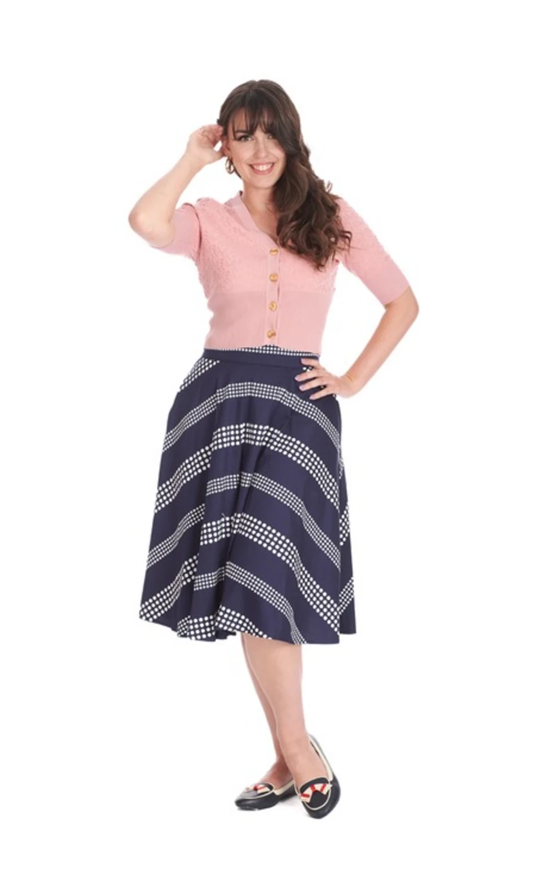 Cardigan LOVE HEART rose pâle