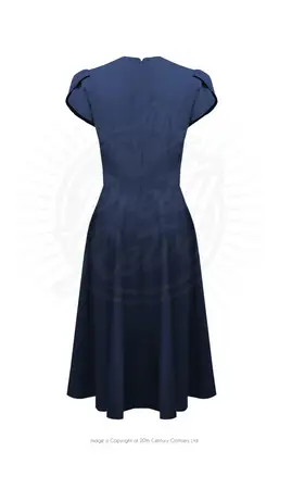 Robe 40's, plissé bleu swing