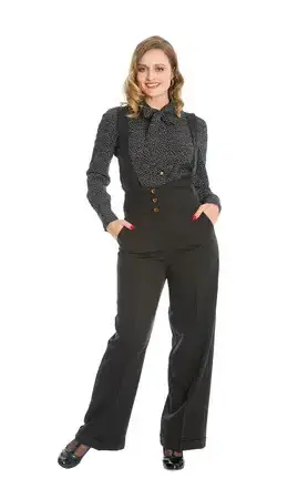 PANTALON NOIR BRETELLE