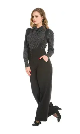PANTALON NOIR BRETELLE