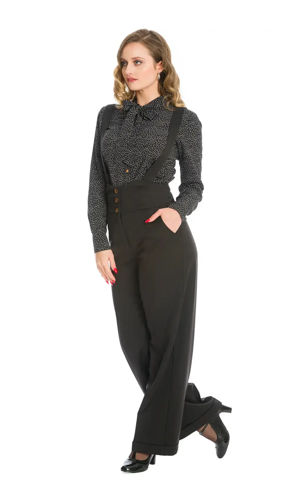 PANTALON NOIR BRETELLE