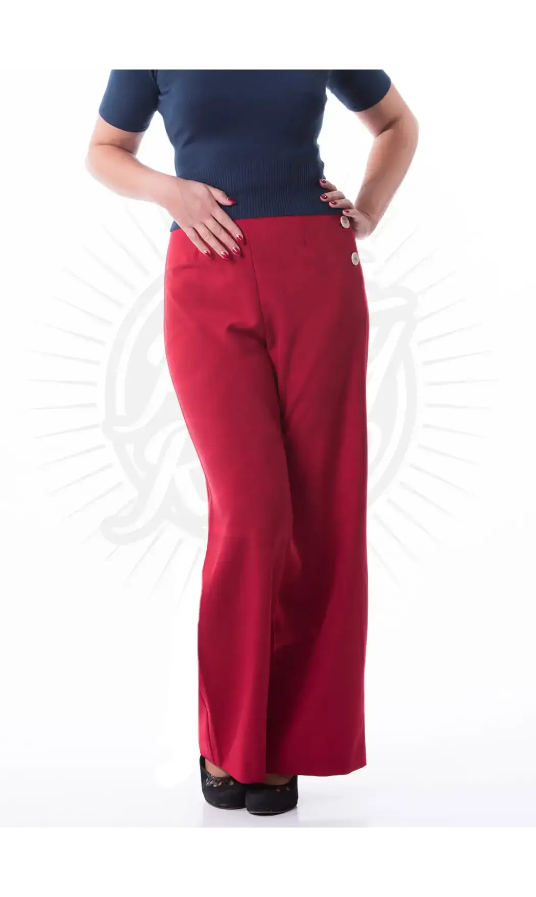 Pretty 40's, swing pantalon rouge
