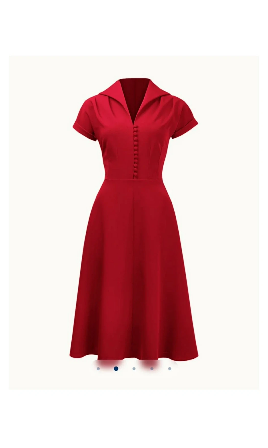 Robe d'hôtesse des années 1940 - Rouge