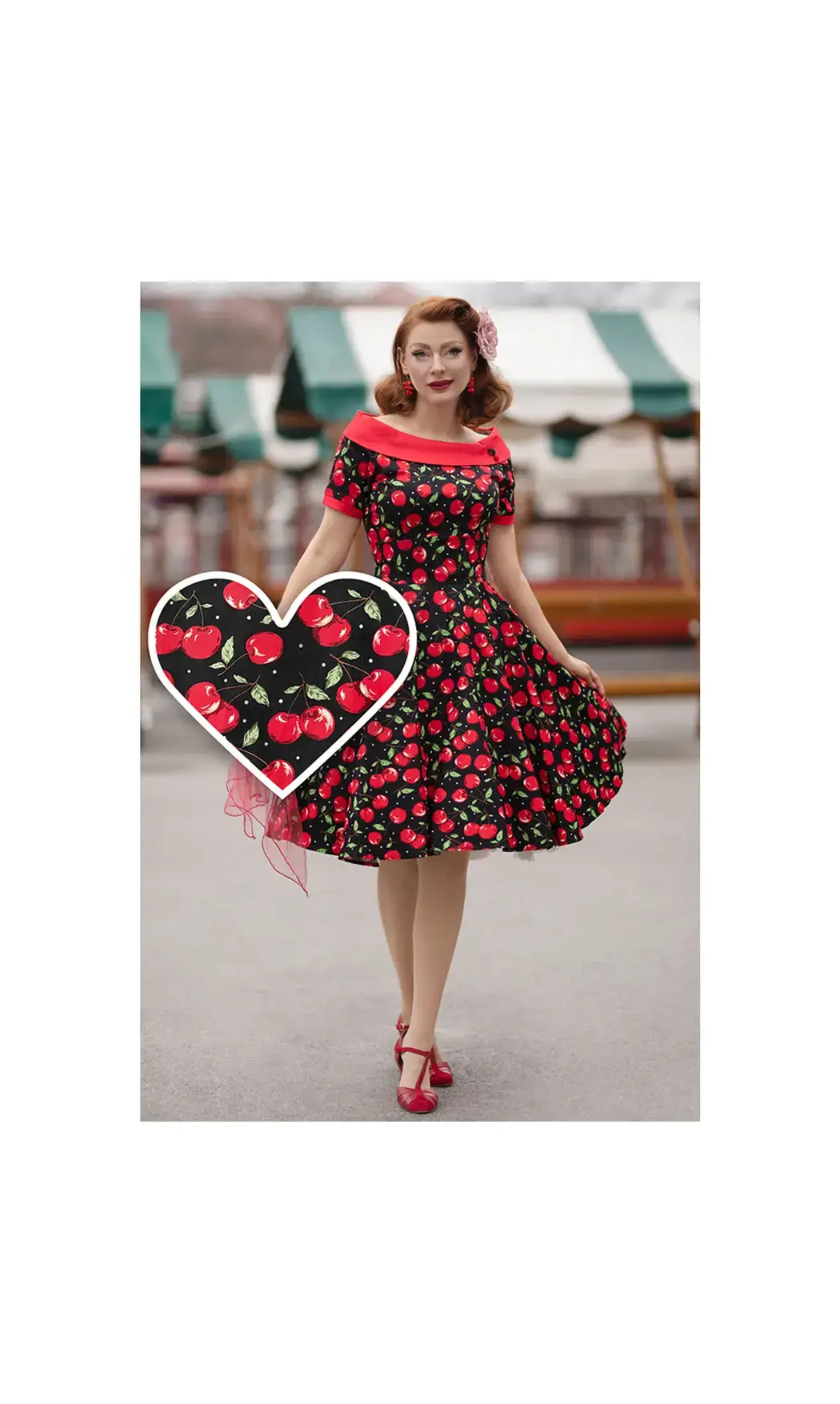 Darlene Cute robe cerises