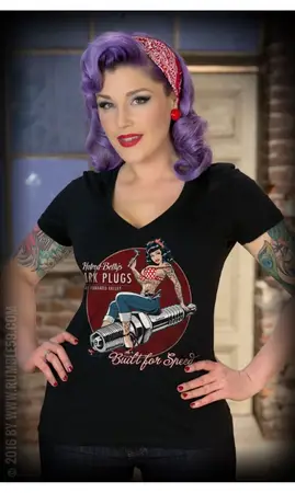 T-shirt col V Hotrod Betty's