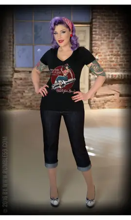 T-shirt col V Hotrod Betty's