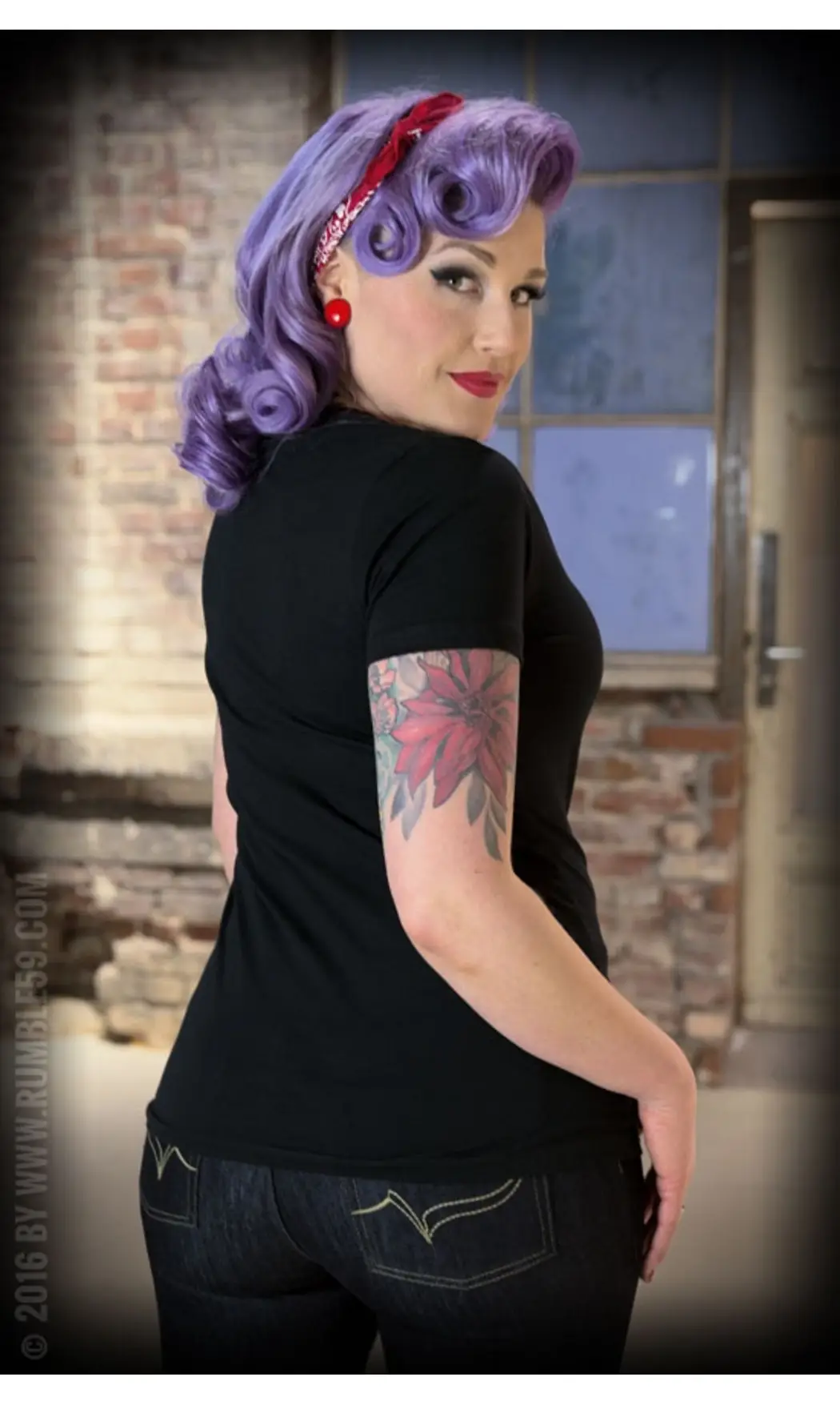 T-shirt col V Hotrod Betty's