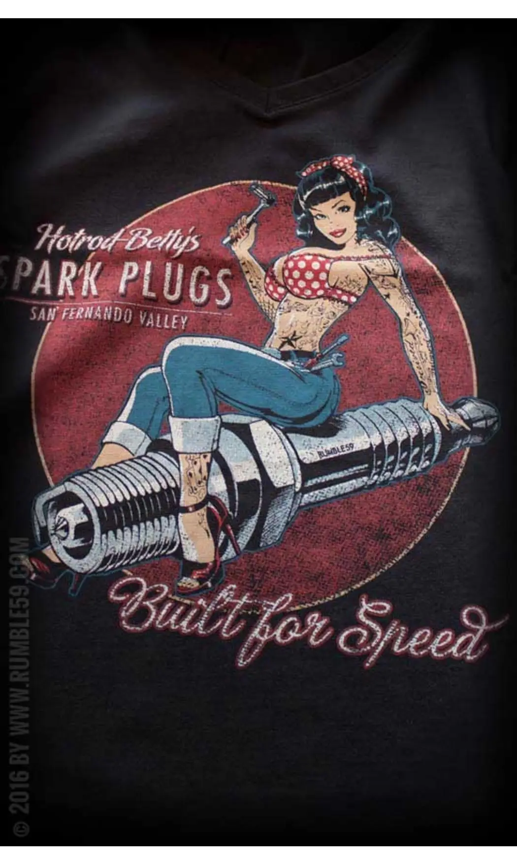 T-shirt col V Hotrod Betty's