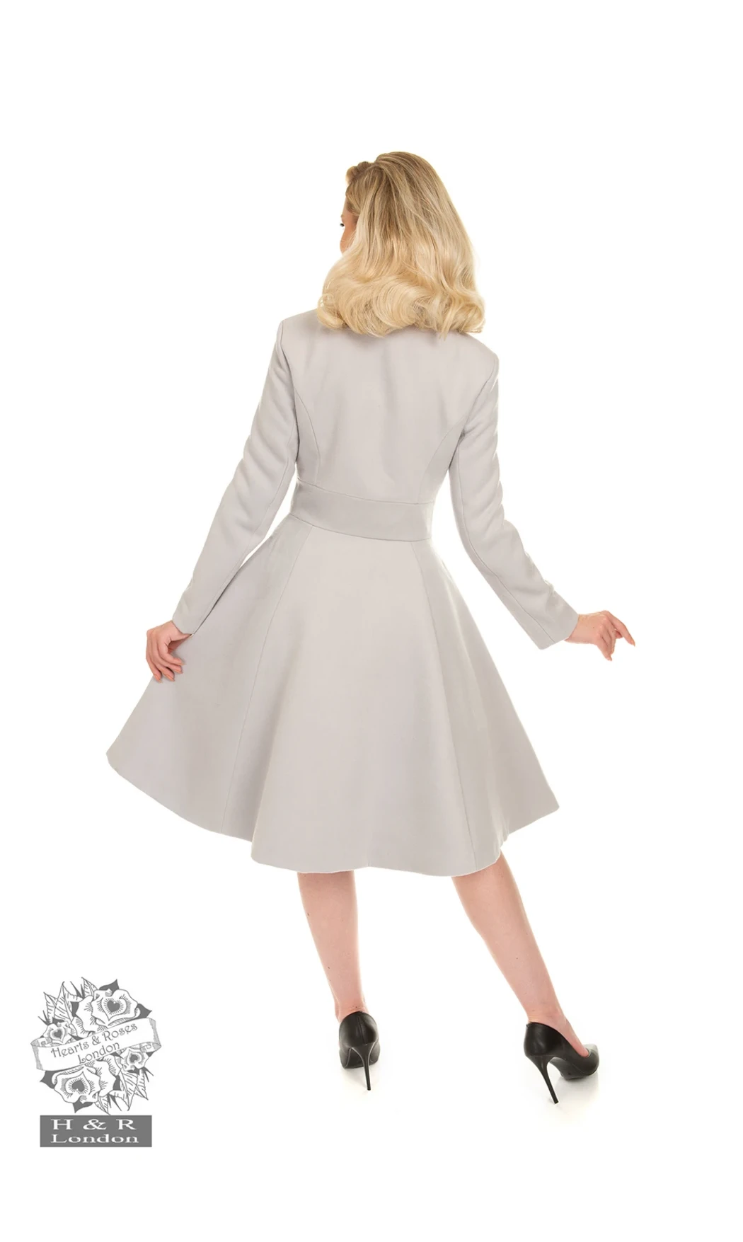 Manteau Caroline Swing gris clair